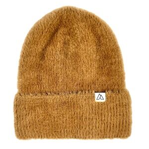 Alpine Design Fuzzy Ribbed Cuffed Beanie Tan One Size Winter Ski Snowbunny Cozy